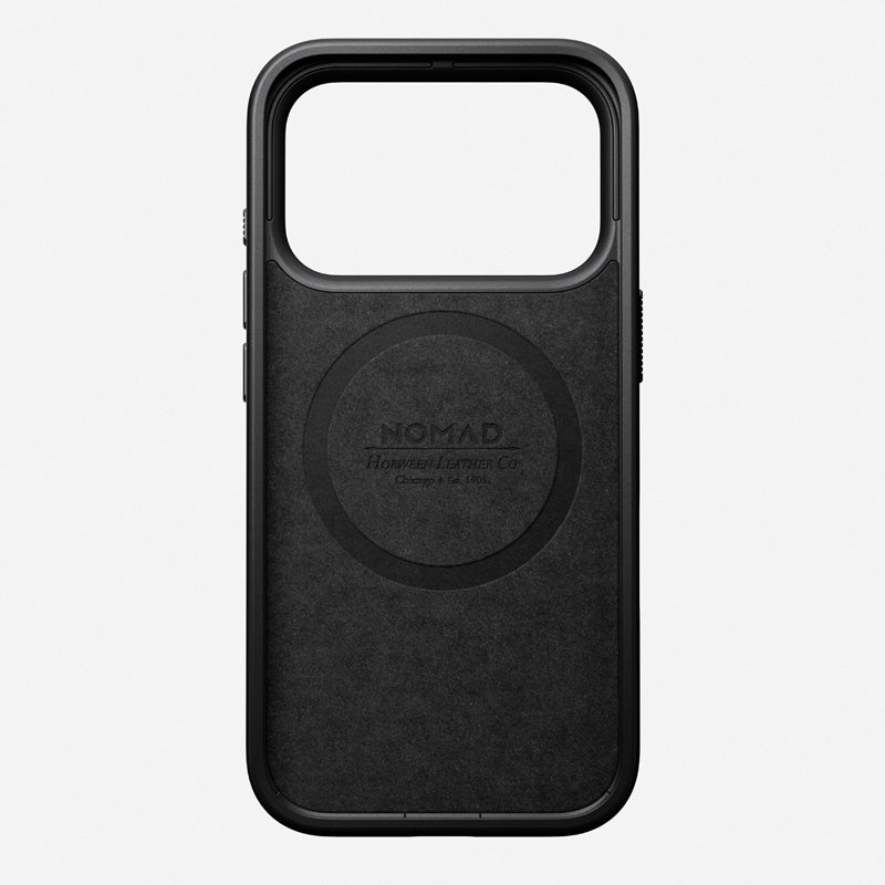 Funda Modern Horween de piel iPhone 18 Pro / iPhone 17 Pro Negro