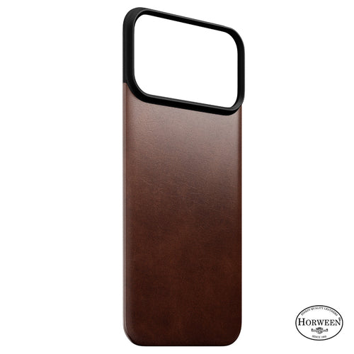 Funda trasera magnética de cuero Horween iPhone 18 Pro Max Rustic Brown