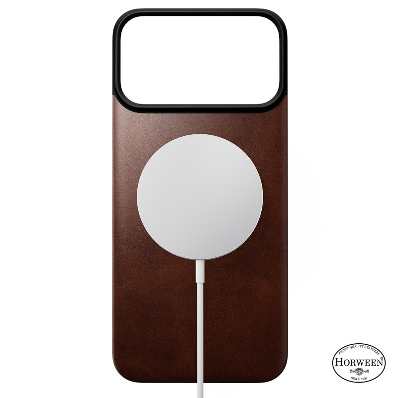Funda trasera magnética de cuero Horween iPhone 18 Pro Max Rustic Brown
