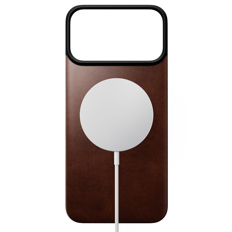 Funda trasera magnética de cuero Horween iPhone 18 Pro Max Rustic Brown