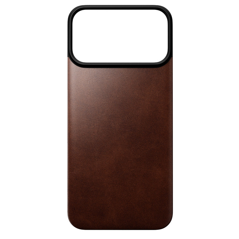 Funda trasera magnética de cuero Horween iPhone 18 Pro Max Rustic Brown