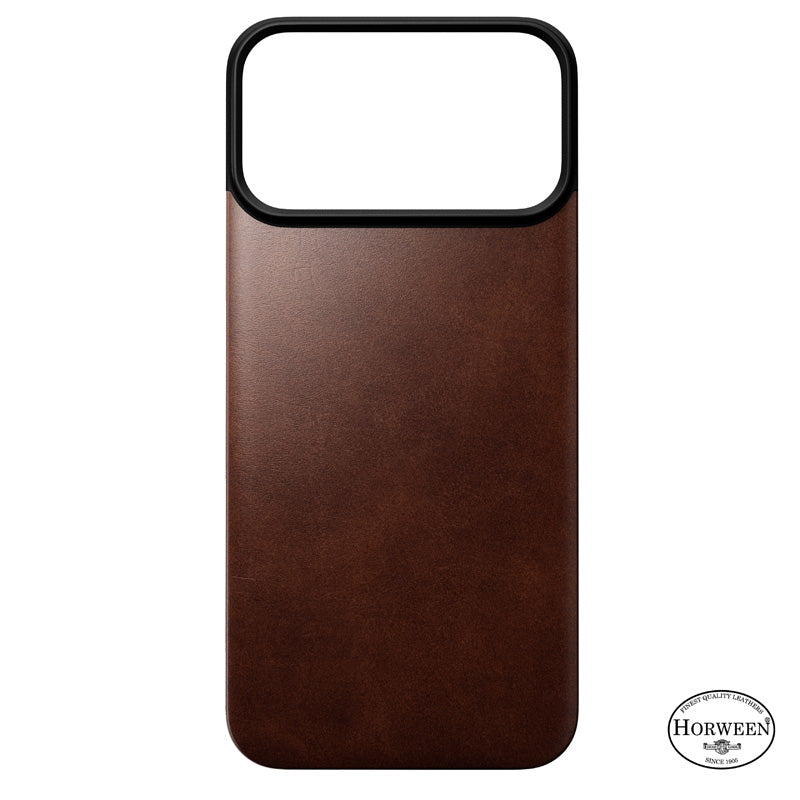 Funda trasera magnética de cuero Horween iPhone 18 Pro Max Rustic Brown