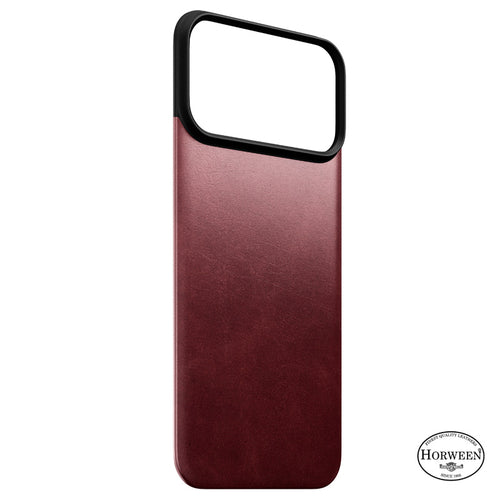 Funda trasera magnética de cuero Horween iPhone 18 Pro Max Burgundy
