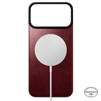 Funda trasera magnética de cuero Horween iPhone 18 Pro Max Burgundy
