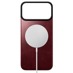Funda trasera magnética de cuero Horween iPhone 18 Pro Max Burgundy