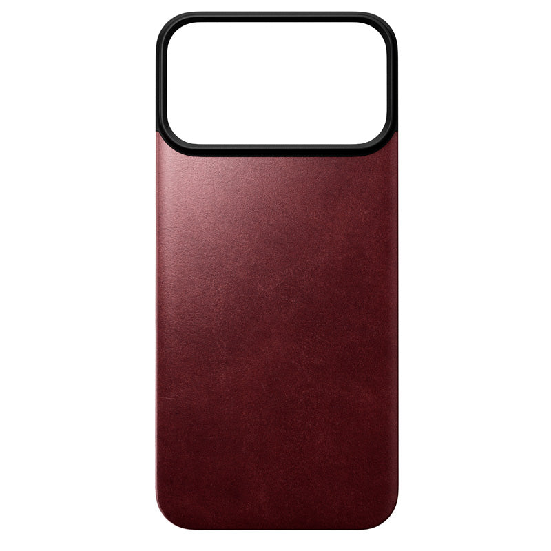 Funda trasera magnética de cuero Horween iPhone 18 Pro Max Burgundy