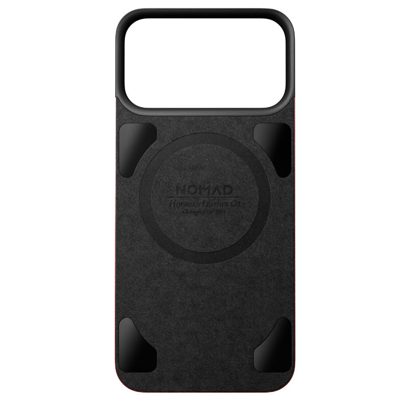 Funda trasera magnética de cuero Horween iPhone 18 Pro Max Burgundy