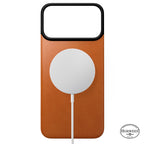 Funda trasera magnética de cuero Horween iPhone 18 Pro Max Saddle