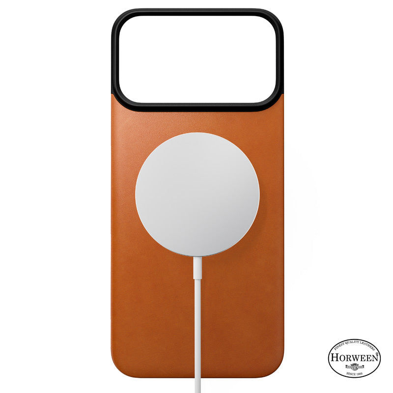 Funda trasera magnética de cuero Horween iPhone 18 Pro Max Saddle