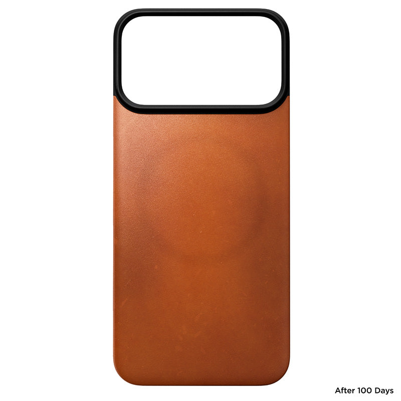 Funda trasera magnética de cuero Horween iPhone 18 Pro Max Saddle