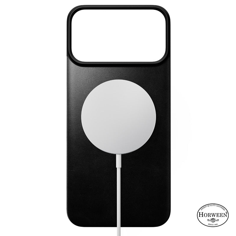 Funda trasera magnética de cuero Horween iPhone 18 Pro Max Negro