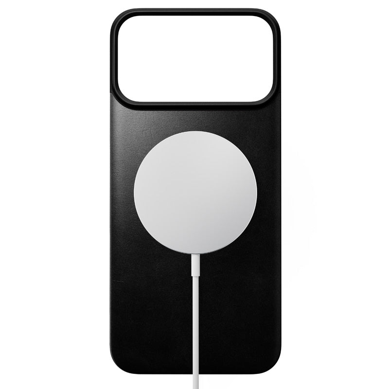 Funda trasera magnética de cuero Horween iPhone 18 Pro Max Negro