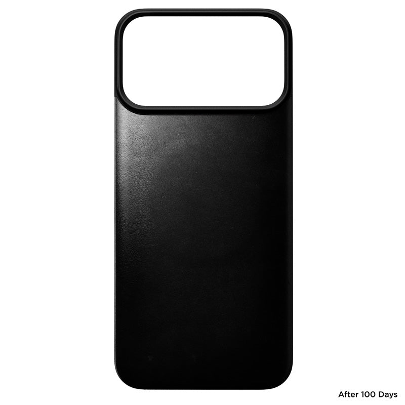 Funda trasera magnética de cuero Horween iPhone 18 Pro Max Negro