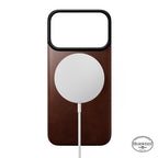 Funda trasera magnética de cuero Horween iPhone 18 Pro Rustic Brown