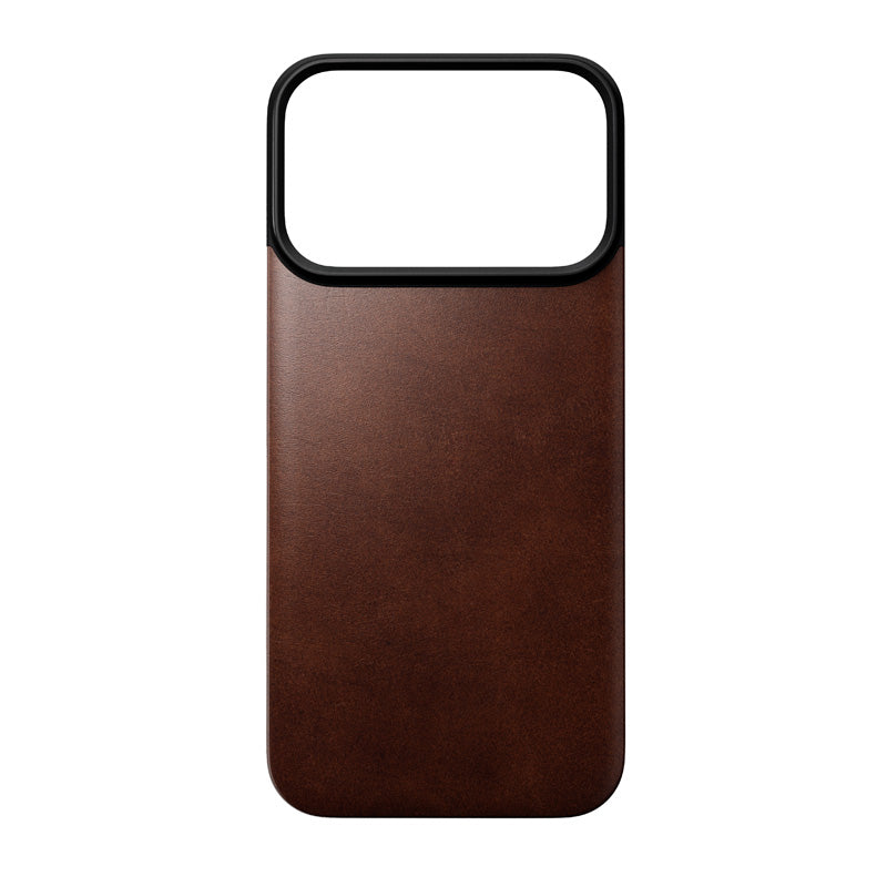 Funda trasera magnética de cuero Horween iPhone 18 Pro Rustic Brown