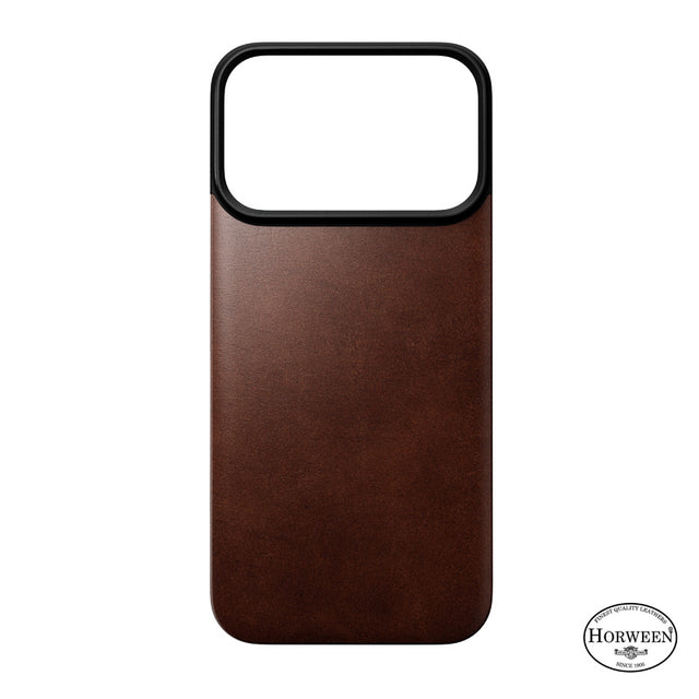 Funda trasera magnética de cuero Horween iPhone 18 Pro Rustic Brown