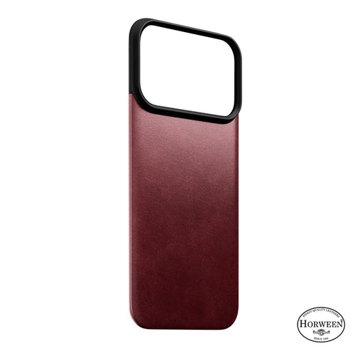 Funda trasera magnética de cuero Horween iPhone 18 Pro Burgundy