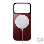 Funda trasera magnética de cuero Horween iPhone 18 Pro Burgundy