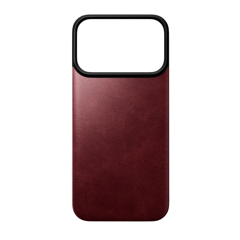 Funda trasera magnética de cuero Horween iPhone 18 Pro Burgundy