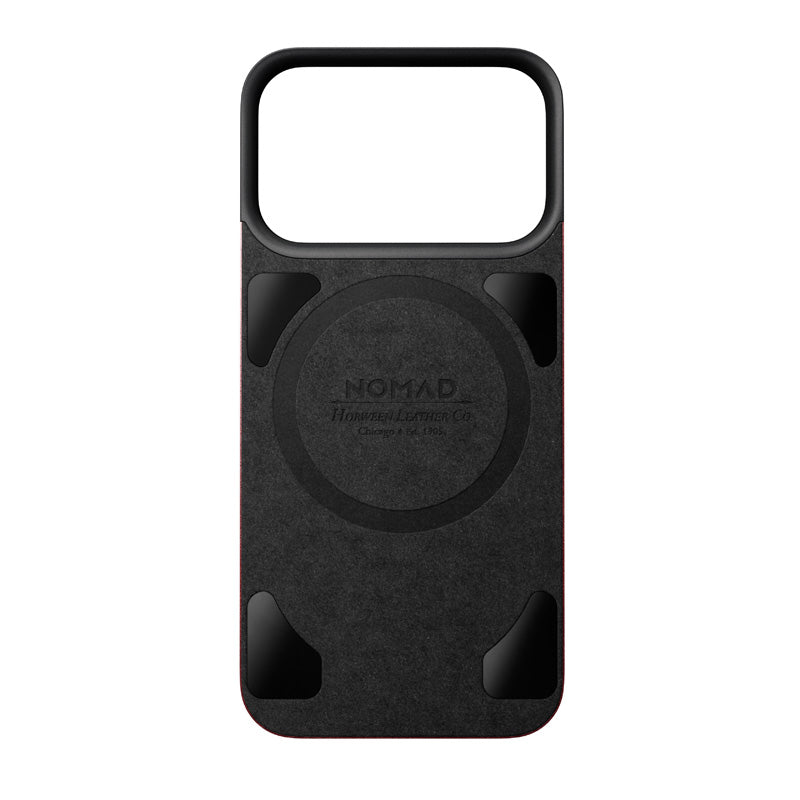 Funda trasera magnética de cuero Horween iPhone 18 Pro Burgundy