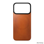 Funda trasera magnética de cuero Horween iPhone 18 Pro Saddle