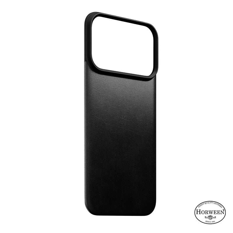 Funda trasera magnética de cuero Horween iPhone 18 Pro Negro