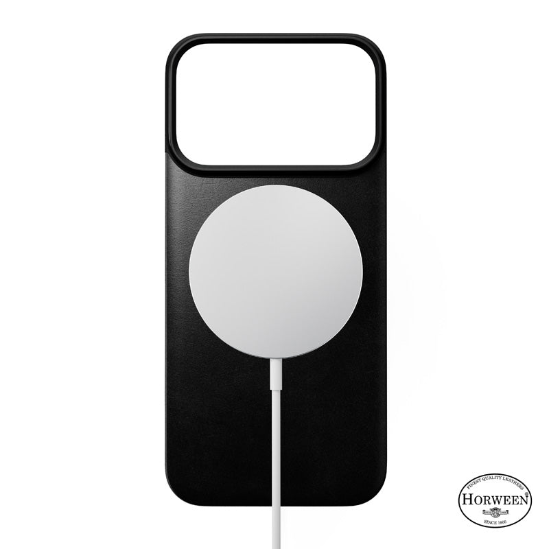 Funda trasera magnética de cuero Horween iPhone 18 Pro Negro