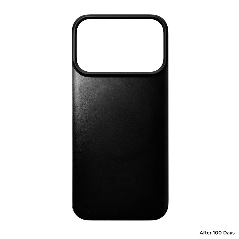 Funda trasera magnética de cuero Horween iPhone 18 Pro Negro