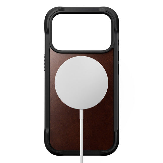 Rugged Funda de cuero Horween iPhone 17 Pro Rustic Brown