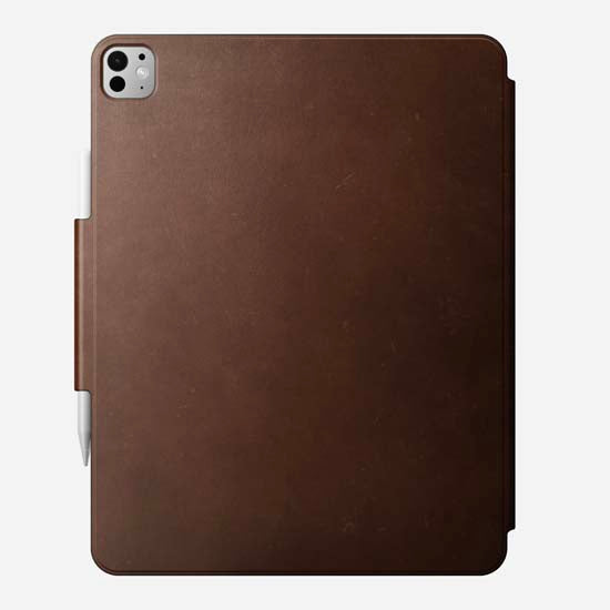 Folio de cuero para iPad Pro 13 (M4/M5) Marrón