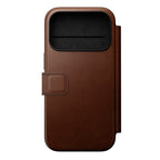 Folio Moderno de Cuero iPhone 17 Pro Marrón