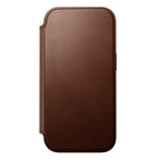 Folio Moderno de Cuero iPhone 17 Pro Marrón