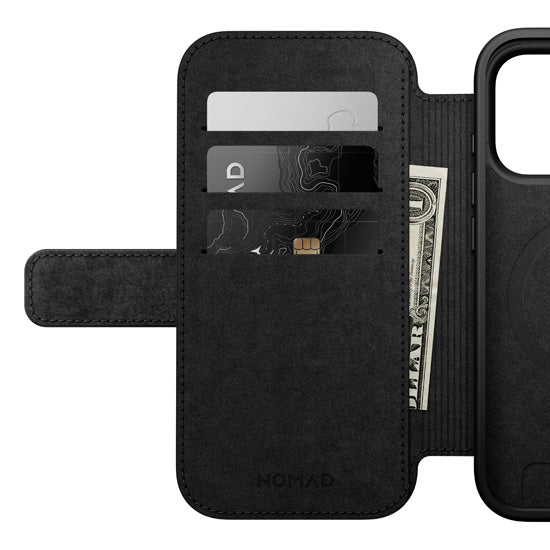 Folio Moderno de Cuero iPhone 17 Pro Marrón