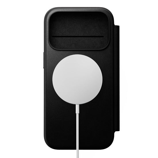 Folio de Cuero Moderno iPhone 17 Pro Negro
