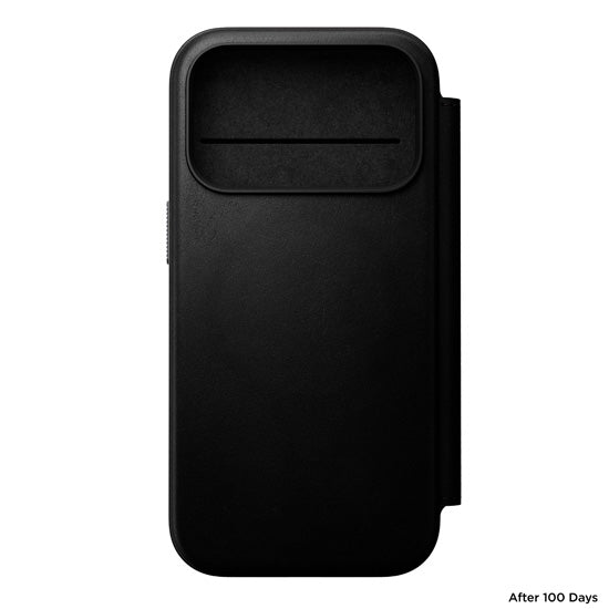 Folio de Cuero Moderno iPhone 17 Pro Negro