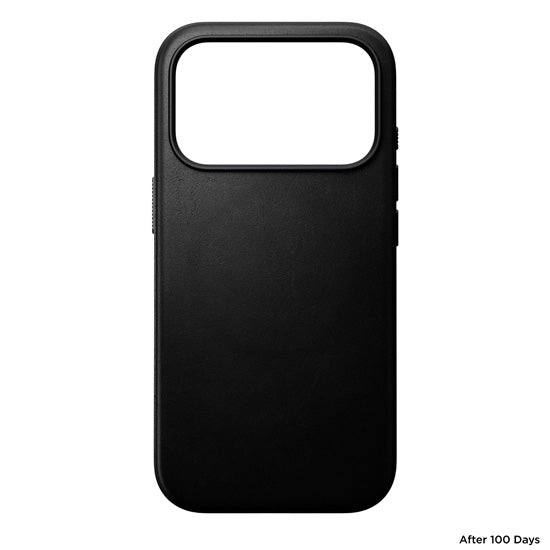 Funda Moderna de Cuero iPhone 17 Pro Negro