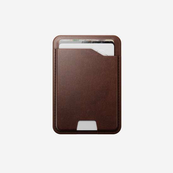 Mag Wallet Horween con Find My Rustic Brown