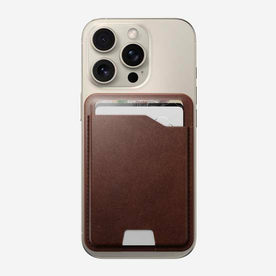 Mag Wallet Horween con Find My Rustic Brown