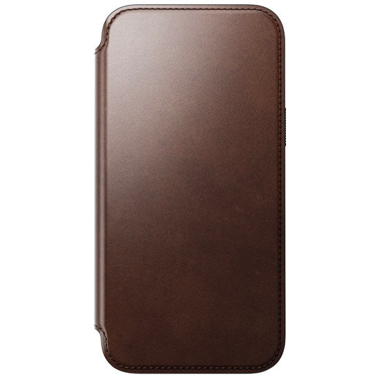 Folio de Cuero Modern Horween iPhone 15 Pro Max Marrón