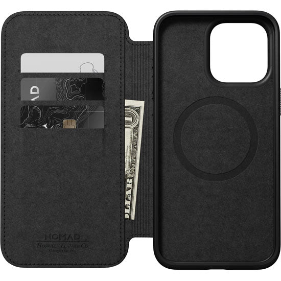 Folio de Cuero Modern Horween iPhone 15 Pro Max Marrón