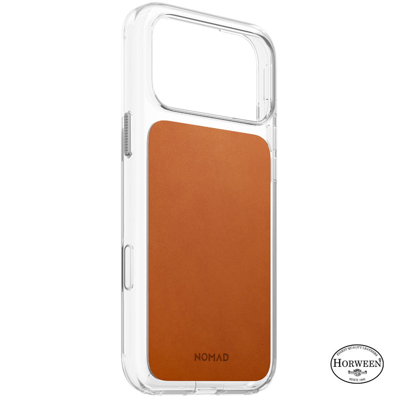 Funda Clear Leather Horween iPhone 18 Pro Max Saddle