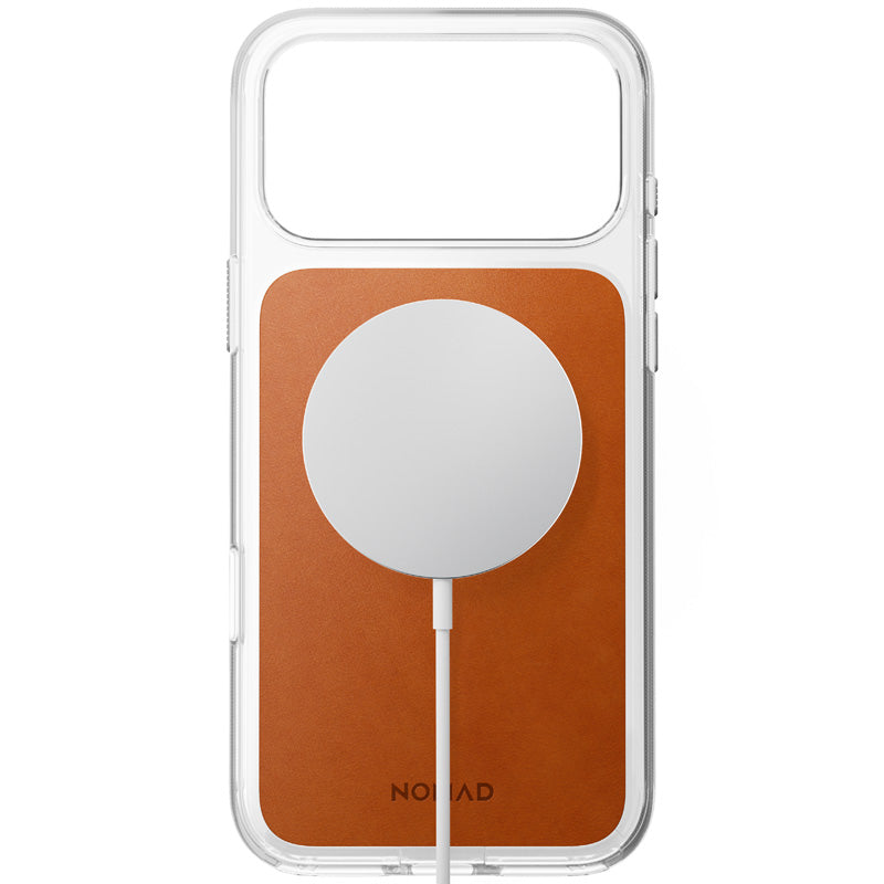 Funda Clear Leather Horween iPhone 18 Pro Max Saddle