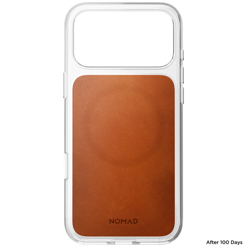 Funda Clear Leather Horween iPhone 18 Pro Max Saddle