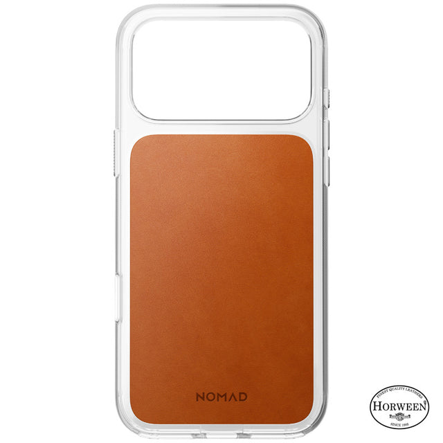 Funda Clear Leather Horween iPhone 18 Pro Max Saddle