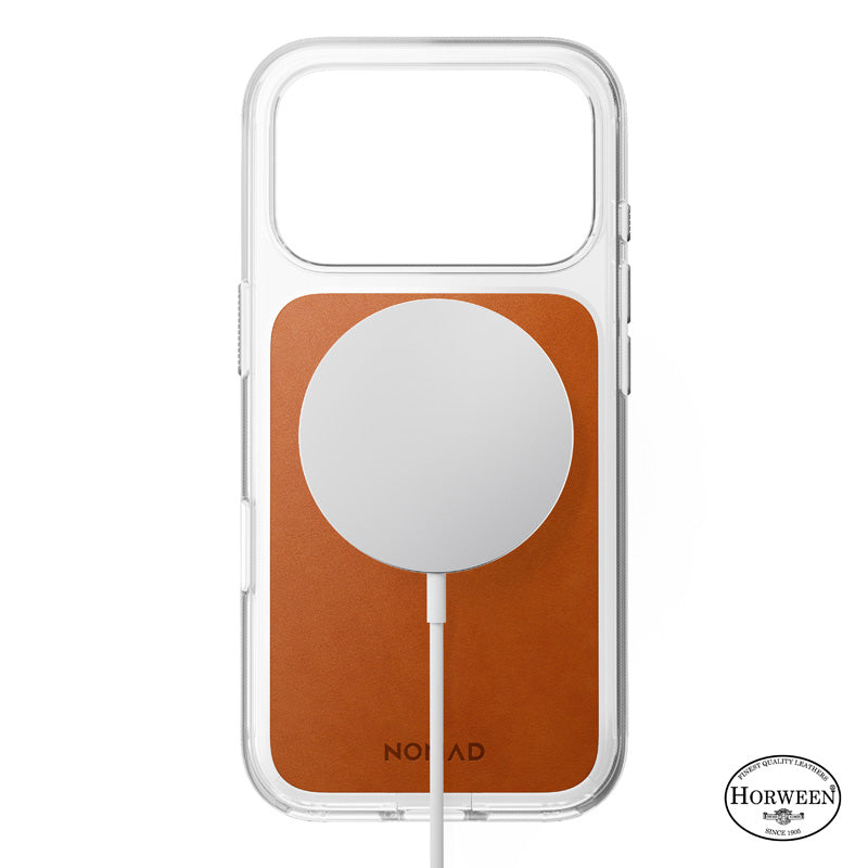 Funda Clear de cuero Horween iPhone 18 Pro / iPhone 17 Pro Saddle