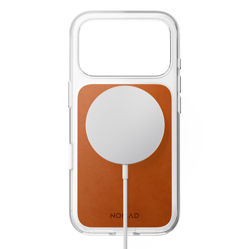 Funda Clear de cuero Horween iPhone 18 Pro / iPhone 17 Pro Saddle