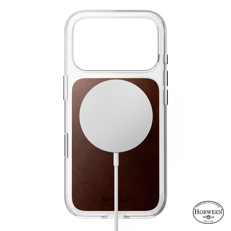 Funda Clear Leather Horween iPhone 18 Pro / iPhone 17 Pro Rustic Brown