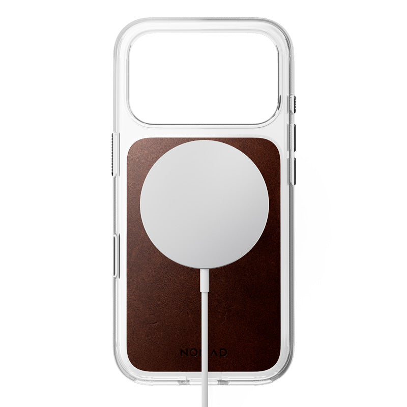 Funda Clear Leather Horween iPhone 18 Pro / iPhone 17 Pro Rustic Brown
