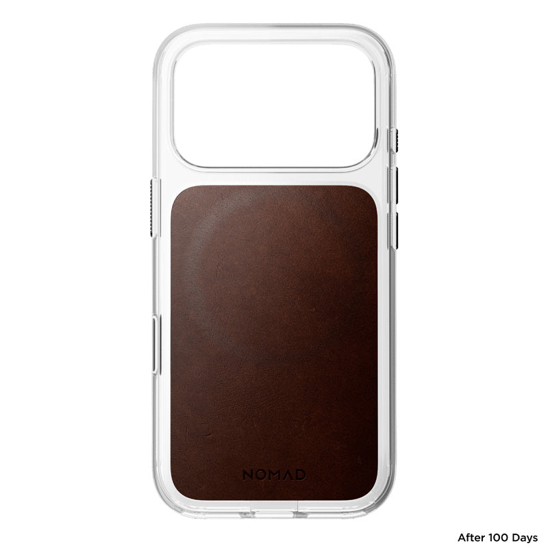 Funda Clear Leather Horween iPhone 18 Pro / iPhone 17 Pro Rustic Brown