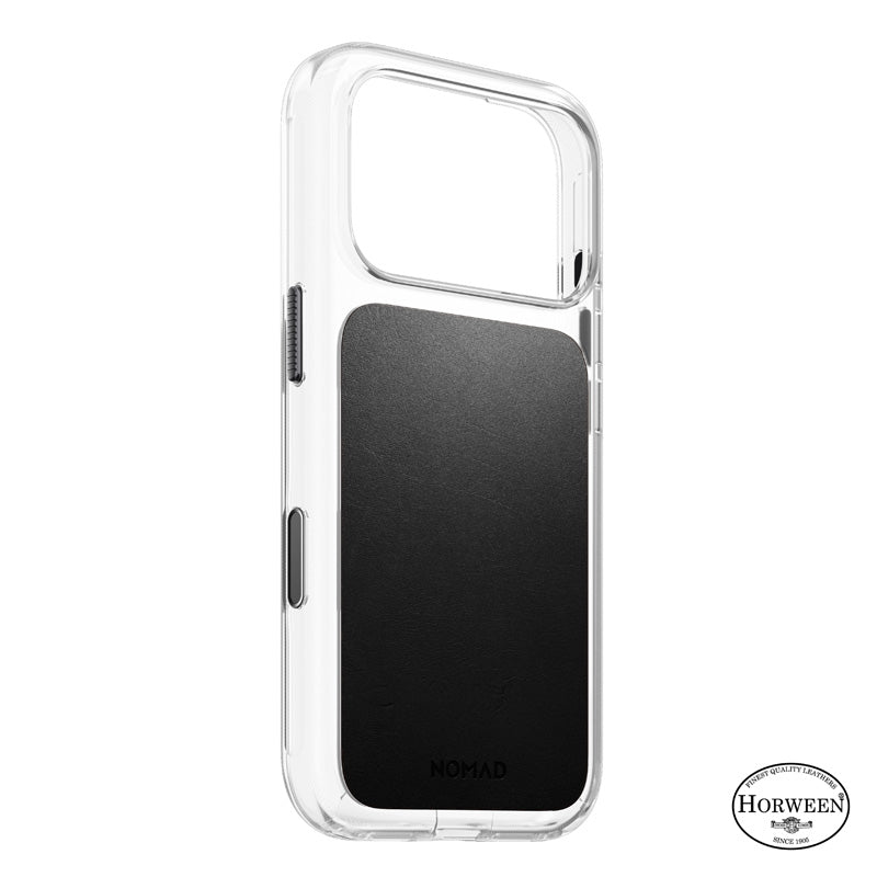 Funda transparente de cuero Horween iPhone 18 Pro / iPhone 17 Pro Negro